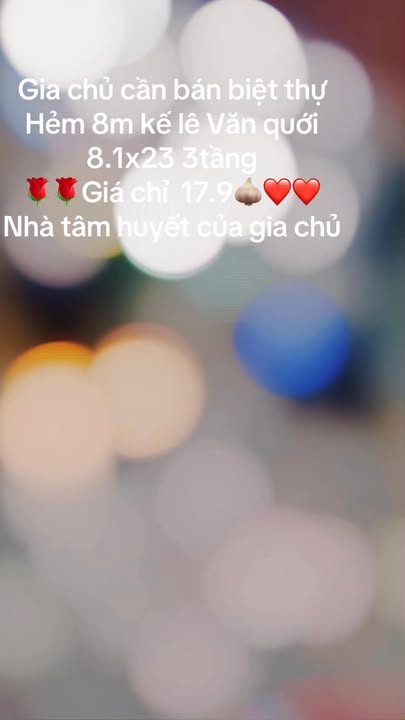 Biệt thự 3 tầng Lê Văn Quới 186.3m² giá chỉ 17.9 tỷ - Bán gấp chính chủ!