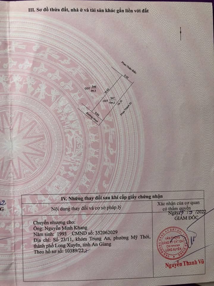 Đất nền KDC Út Lấn, Mỹ Thạnh, Long Xuyên 104m² giá 600 triệu - Thương lượng ngay!