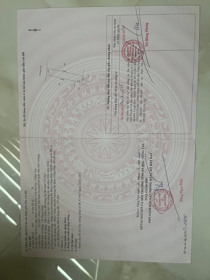 Đất mặt tiền Hương Lộ 3, Bà Rịa 233m² giá 3.3 tỷ - Cơ hội đầu tư lý tưởng!