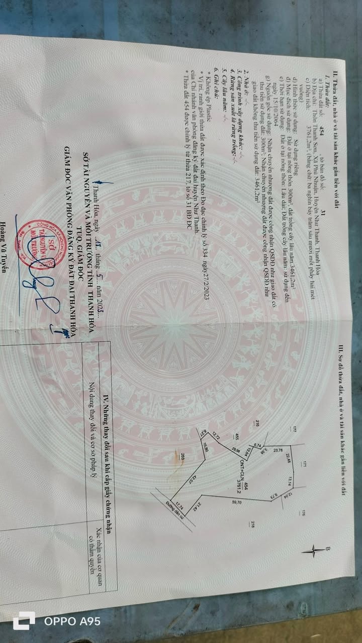 Bán đất farm 3.761,2m² tại xã Phú Nhuận, Như Thanh chỉ 1,5 tỷ - Sổ đỏ riêng