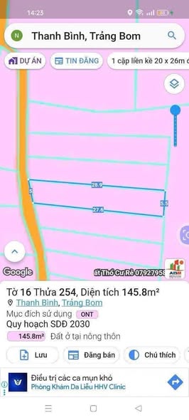 Đất nền thổ cư 130m² xã Thanh Bình Trảng Bom chỉ 450 triệu - Sổ đỏ chính chủ!