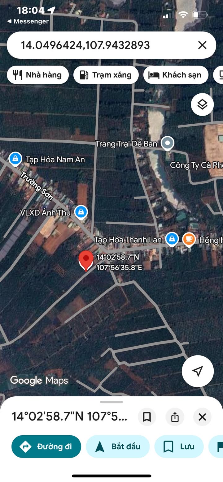 Đất thổ cư Hẻm Trường Sơn, Pleiku 1160m² giá 1.104 tỷ - Đầu tư sinh lời ngay!