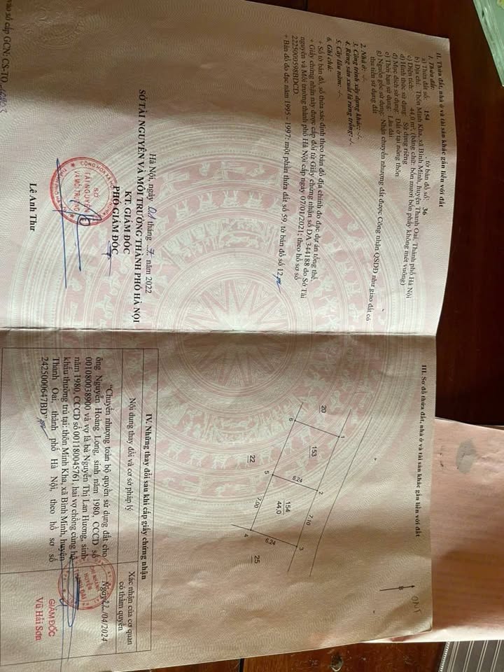 Đất nền Bình Minh, Thanh Oai 44m² chỉ 4 tỷ - Ô tô vào tận nơi!