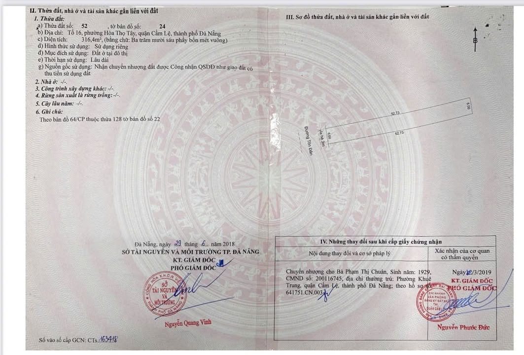 Đất mặt tiền đường Tôn Đản, Hòa Thọ Tây 630m² giá 24 tỷ - Đầu tư sinh lời cao!