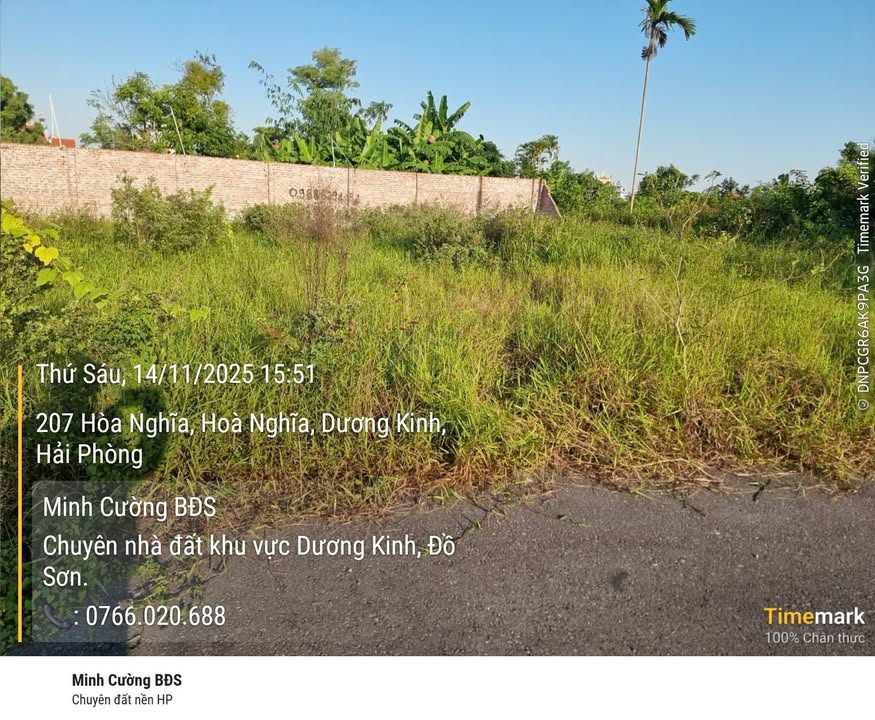 Đất nền 75m² khu vực Dương Kinh giá 800 triệu - Sổ hồng chính chủ