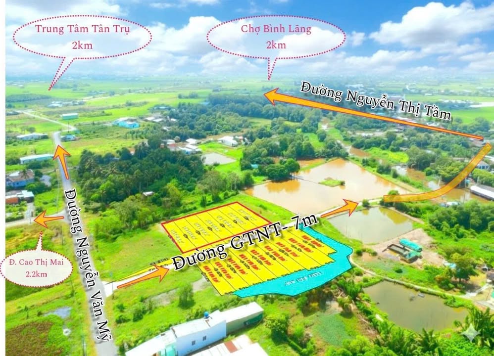 Đất thổ cư 150m² xã Tân Trụ giá chỉ 590 triệu - Cơ hội đầu tư tuyệt vời!