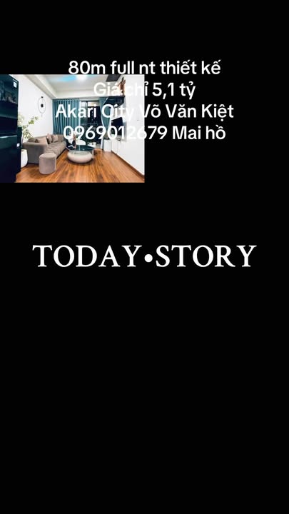 Căn hộ Akari City Bình Tân 80m² giá 5.1 tỷ - Full nội thất đẹp lung linh!