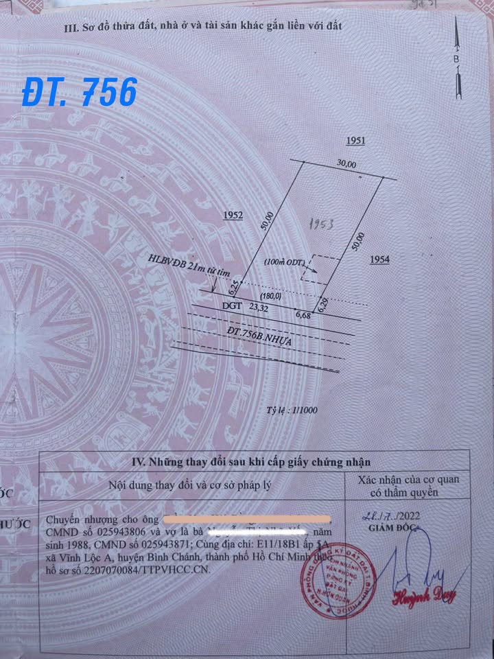 Đất nền 30m² mặt tiền đường DT 756 xã Tân Khai - Giá tốt, giao dịch nhanh!