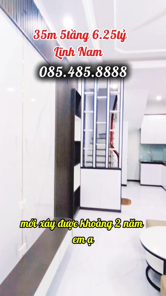 Nhà 5 tầng Lĩnh Nam 35m² giá 6.2 tỷ - Gần ô tô, chính chủ!