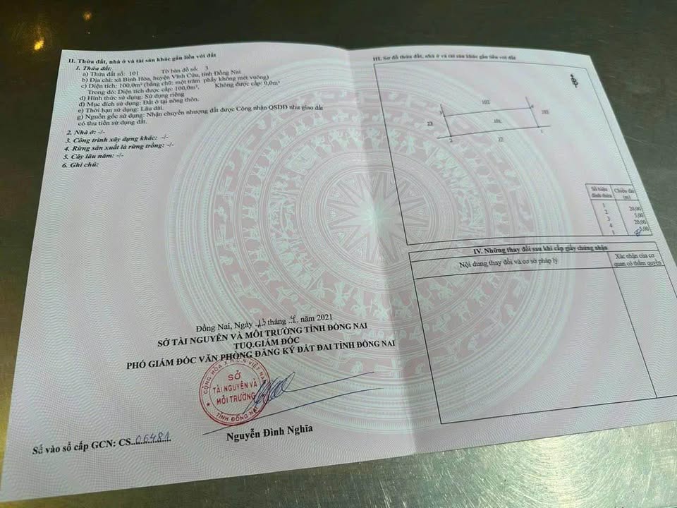 Đất thổ cư 100% tại phường Tân Triều, Biên Hòa 100m² giá chỉ 1.1 tỷ - Cơ hội đầu tư tuyệt vời!