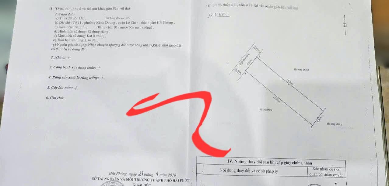 Nhà bán tại Tổ 11, phường Kênh Dương, quận Lê Chân 74m² giá 5.5 tỷ - Thiết kế hiện đại, rộng rãi!