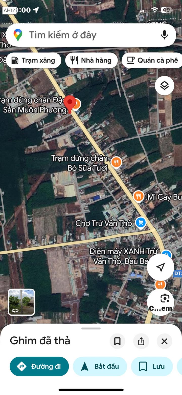 Đất mặt tiền Quốc Lộ 3, Bàu Bàng 500m² giá 3 tỷ - Cơ hội đầu tư tuyệt vời!