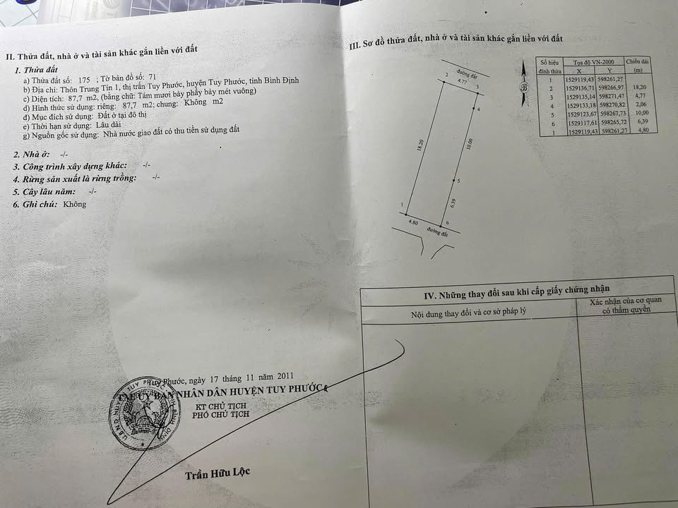 Đất nền thôn Trung Tín 1, thị trấn Tuy Phước 88m² giá 790 triệu - Cơ hội đầu tư tuyệt vời!
