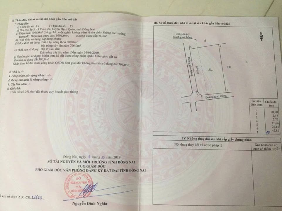 Đất Phú Hòa, Định Quán 1000m² giá 2.6 tỷ - Đầu tư sinh lời ngay!