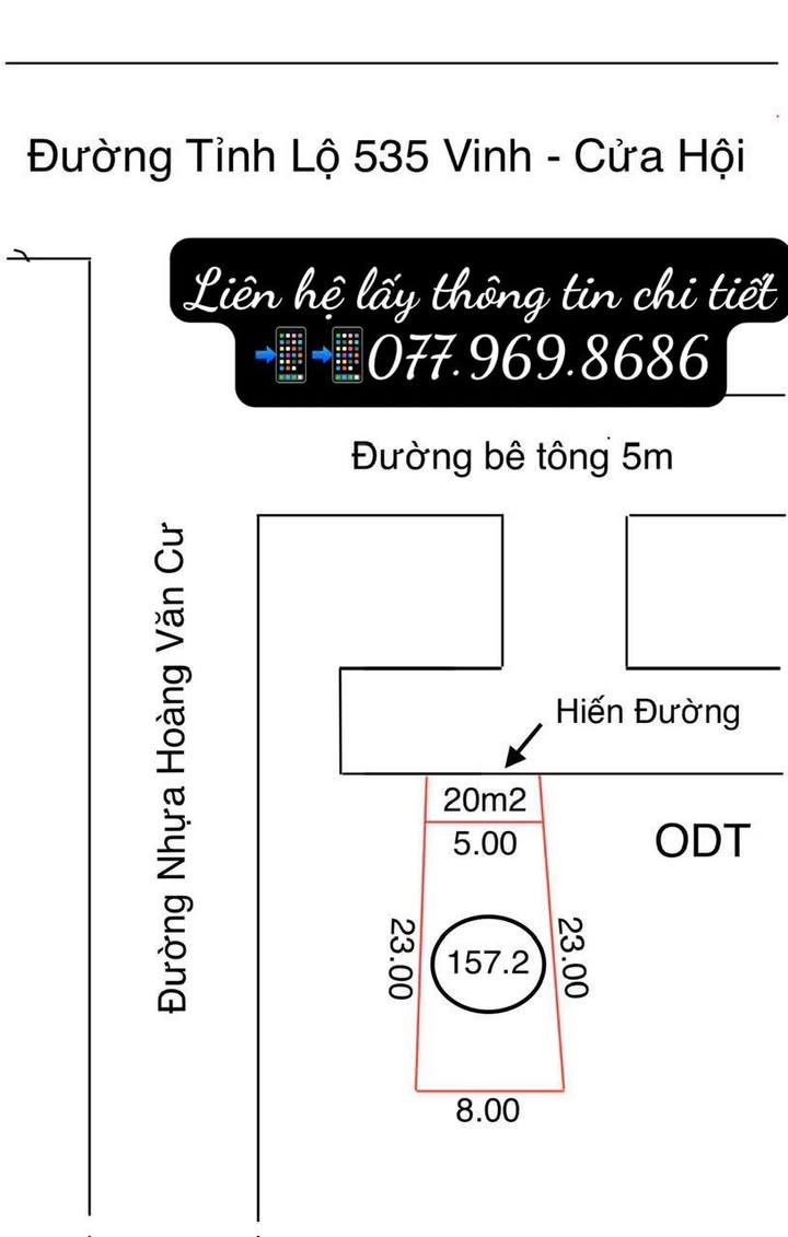 Đất Nghi Hoà Cửa Lò 157m² giá chỉ 1.1 tỷ - Cơ hội đầu tư tuyệt vời!