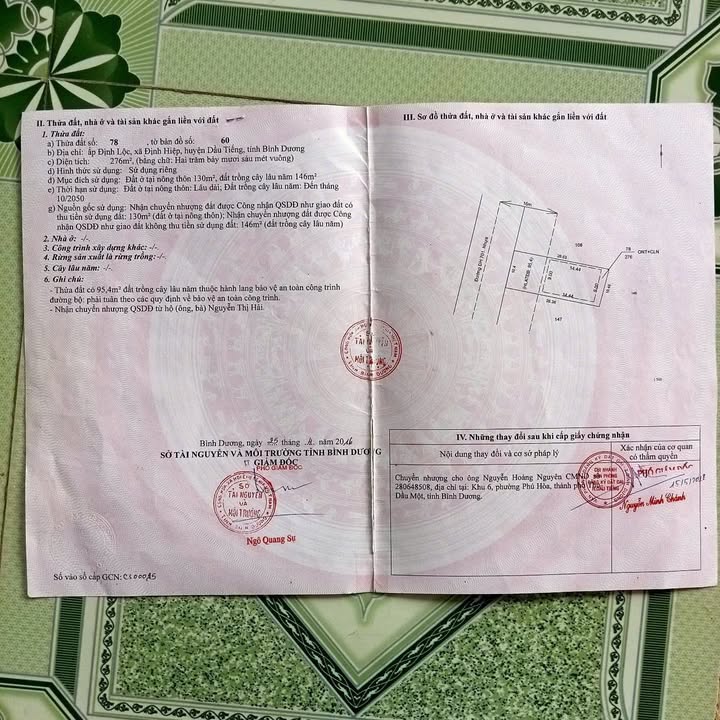 Đất nền Định Hiệp Dầu Tiếng 450m² giá 950 triệu - Cơ hội đầu tư tuyệt vời!