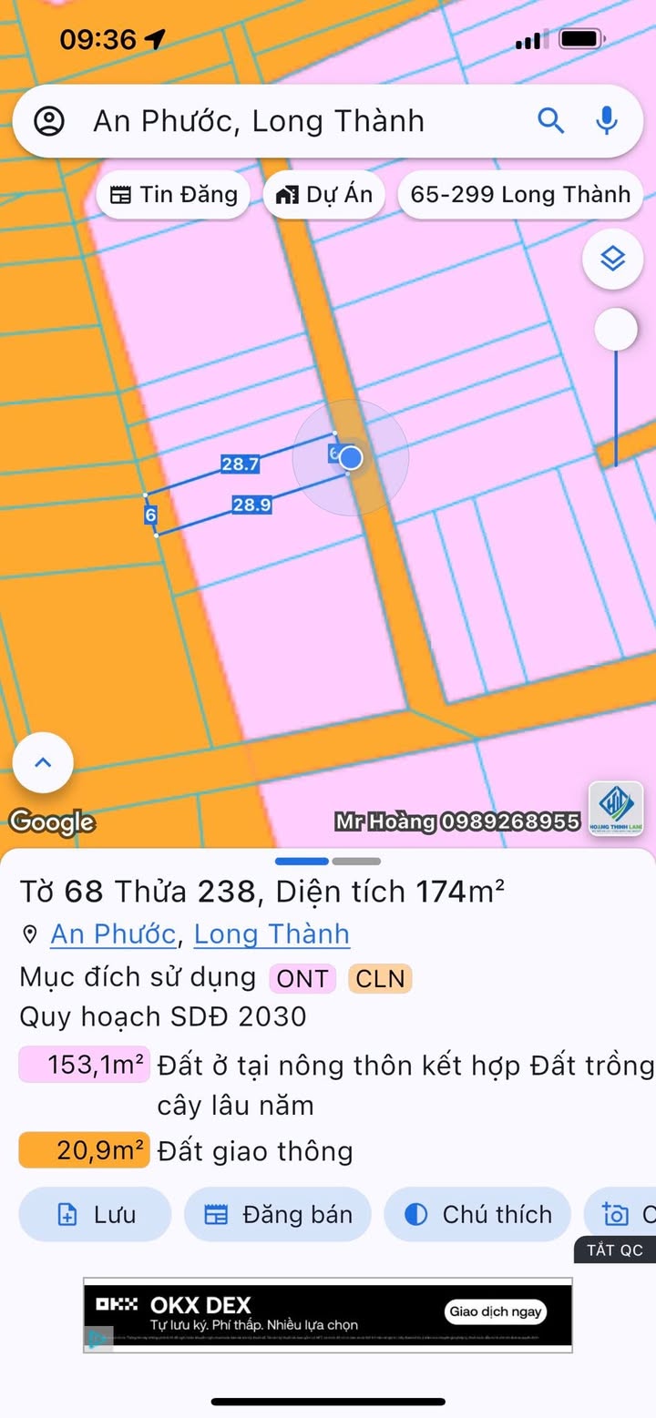 Đất thổ cư 172m² tại ấp 3 An Phước, giá 3 tỷ - Đầu tư sinh lời ngay!