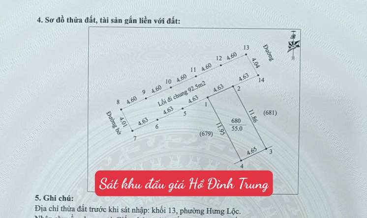Đất nền Hưng Lộc Vinh 55m² giá 16xx triệu - Chính chủ bán gấp!