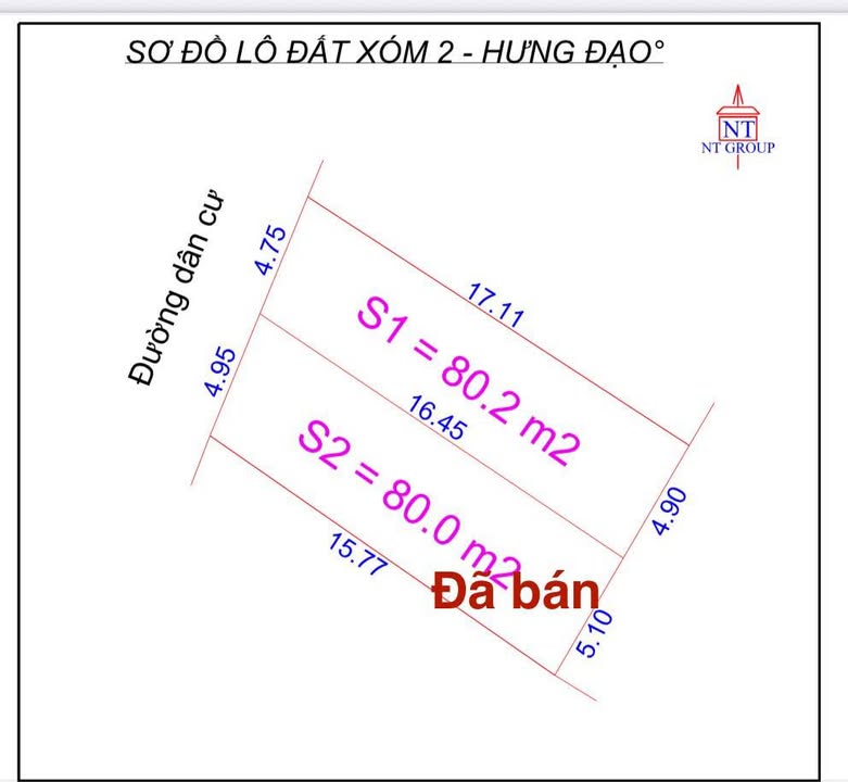 Bán lô đất đẹp Xóm 2, Hưng Đạo, Hưng Nguyên 80.2m² - Nở hậu, phong thủy tốt!