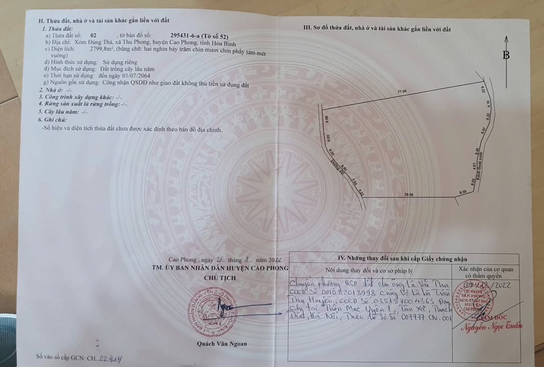 Đất nghỉ dưỡng đẹp tại Thu Phong - Hòa Bình, 8000m² - Phù hợp xây dựng Villa!