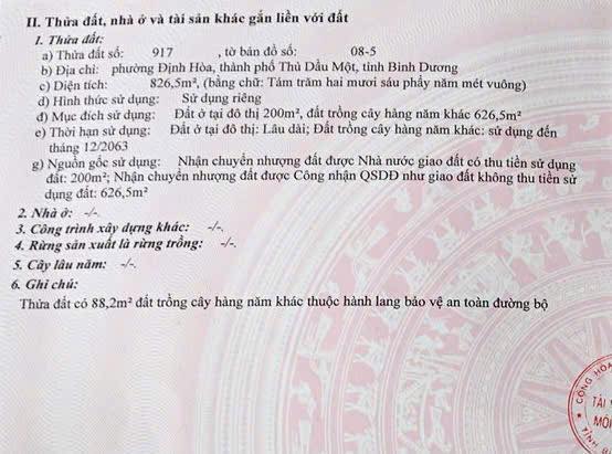 Đất nền mặt tiền đường DX67, Định Hòa, 800m² giá 6.4 tỷ - Đầu tư sinh lời ngay!