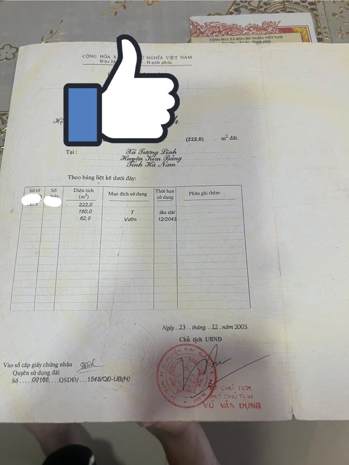 Đất nền Tượng Lĩnh, Kim Bảng 222m² - Chính chủ, giá thỏa thuận!