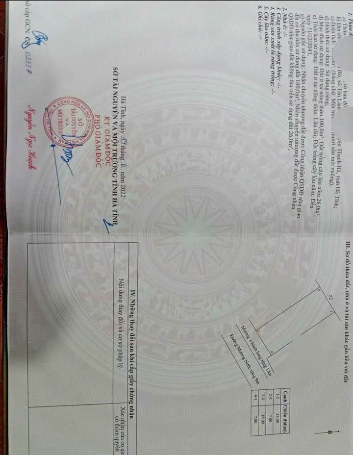 Đất mặt đường Nguyễn Xí, Thạch Hà 7.18m² giá 2 tỷ - Đầu tư tiềm năng!