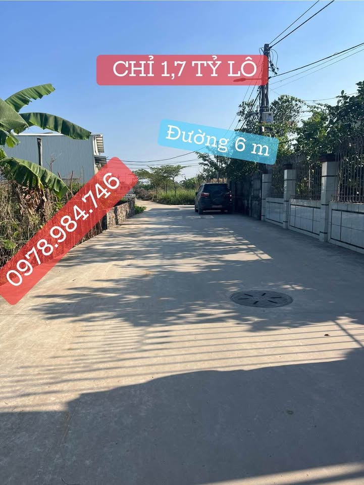 Đất nền xã Quang Minh, Mê Linh 69m² giá 1.7 tỷ - Đường thông, khu đông dân cư!