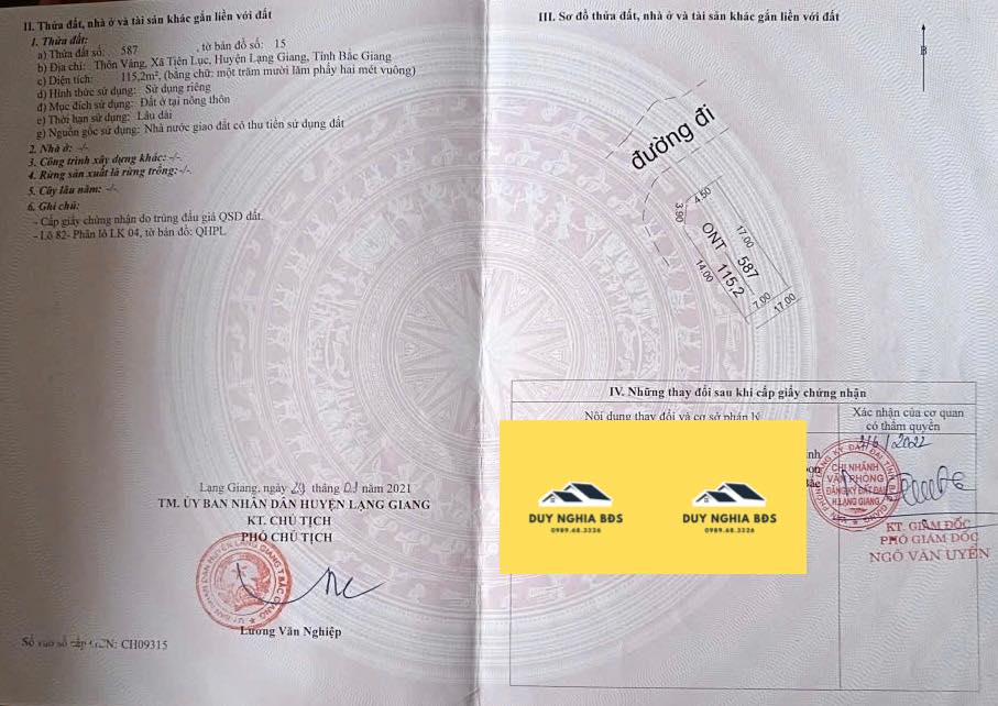 Đất nền tiềm năng tại thôn Vàng, Tiên Lục, Lạng Giang 115m² - Giá chỉ 17 triệu!