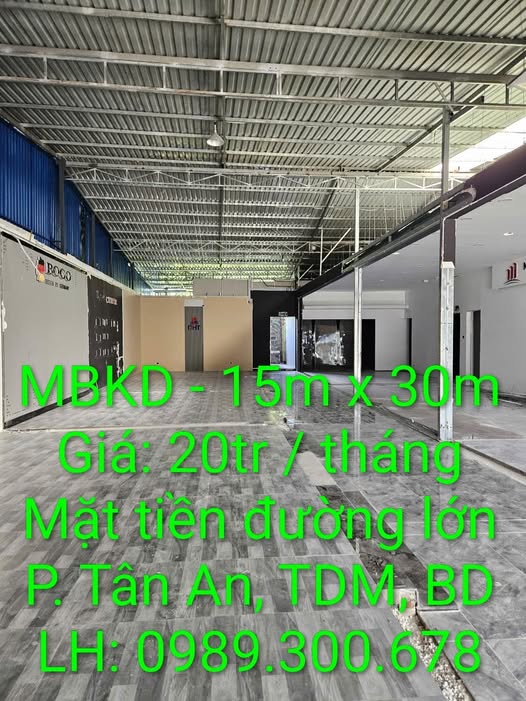 Mặt bằng kinh doanh cho thuê tại Tân An, Thủ Dầu Một - 450m² chỉ 20 triệu/tháng!