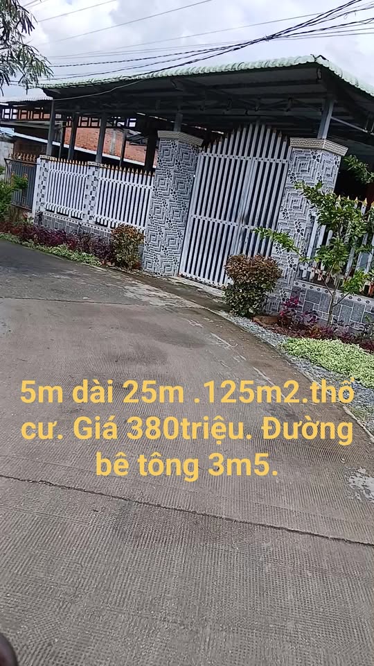 Đất thổ cư 125m² tại ấp Phú Tây, Châu Thành, Long An - Giá chỉ 380 triệu!