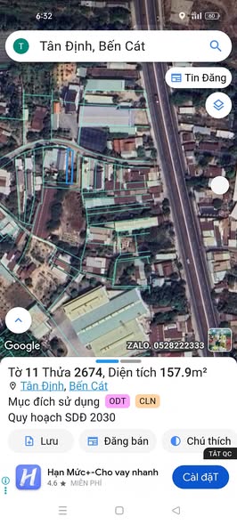 Đất nền Hòa Lợi, Bến Cát 158m² giá 1.75 tỷ - Vị trí kinh doanh tuyệt vời!