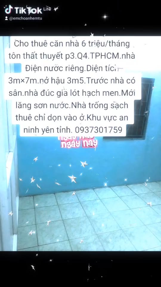 Nhà cho thuê tại Tôn Thất Thuyết, Quận 4, 21m² chỉ 6 triệu/tháng - Sẵn sàng vào ở!