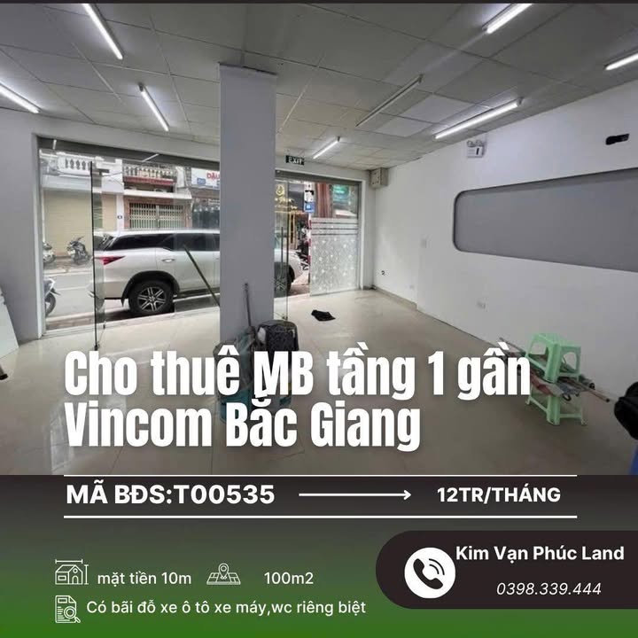 Cho thuê mặt bằng tầng 1 tại Bắc Giang 100m² - Vị trí đắc địa, thuận lợi kinh doanh!