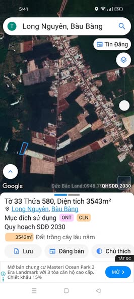 Đất nền Phường Long Nguyên, Bàu Bàng 3500m² giá 40 tỷ - Cơ hội đầu tư hấp dẫn!