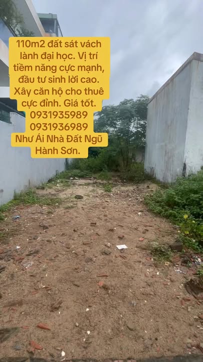 Đất nền Làng Đại học Đà Nẵng 110m² giá 2.9 tỷ - Cơ hội đầu tư sinh lời!