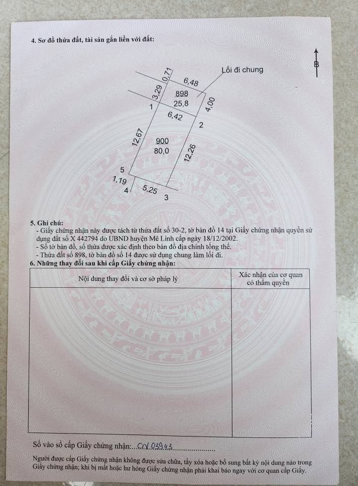 Đất thổ cư 80m² Tiền Phong, Mê Linh - Giá chỉ 3 tỷ hấp dẫn!