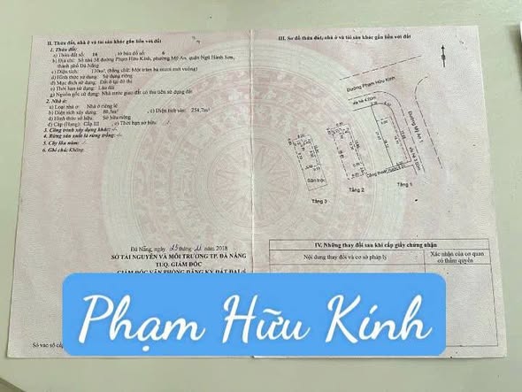 Đất lô góc 2 mặt tiền đường Phạm Hữu Kính, Đà Nẵng 130m² - Cơ hội đầu tư sinh lời!