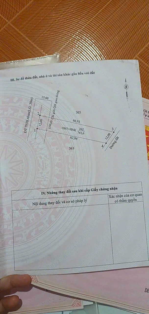 Đất thổ cư 743m² tại xã Tân Hưng, Tân Châu - Cơ hội đầu tư tuyệt vời!