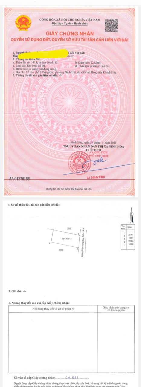 Đất nền Ninh Hải 1864m² giá chỉ 12 tỷ - Cơ hội đầu tư hiếm có!