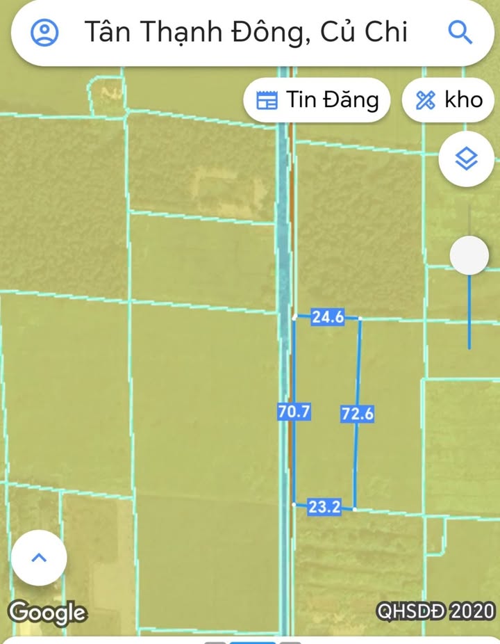 Đất nông nghiệp 1400m² xã Tân Thạnh Đông, Củ Chi - Giá chỉ 2.3 tỷ!