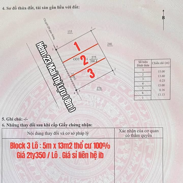 Đất nền Hẻm 23 Mai Thị Lựu, Buôn Ma Thuột 65m² giá 2.35 tỷ - Đầu tư sinh lời lý tưởng!