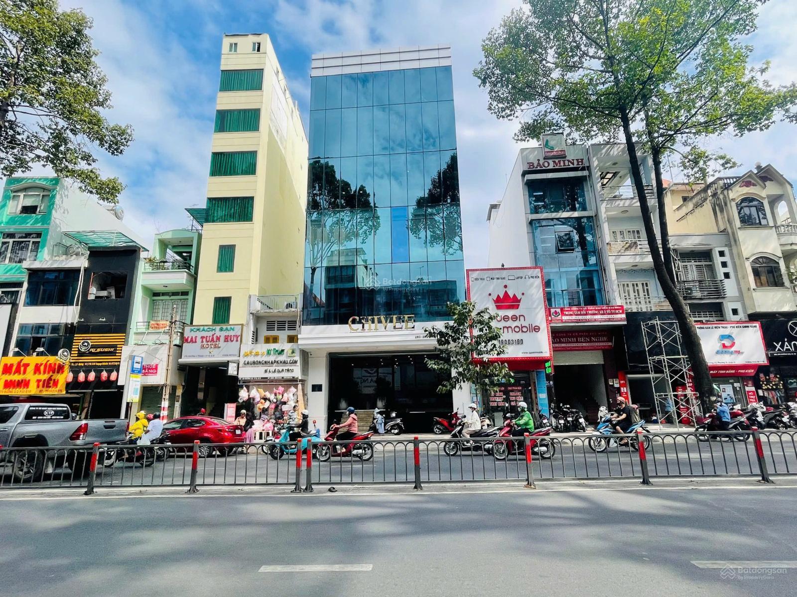 Cho thuê tòa nhà mặt tiền 283-285 đường 3/2, Quận 10 - Hầm 6 lầu, PCCC đầy đủ chỉ 330 triệu/tháng!