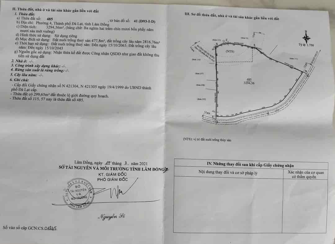 Đất 3.294m² Phường 4 Đà Lạt giá 100 triệu - Tiềm năng phát triển vượt trội!