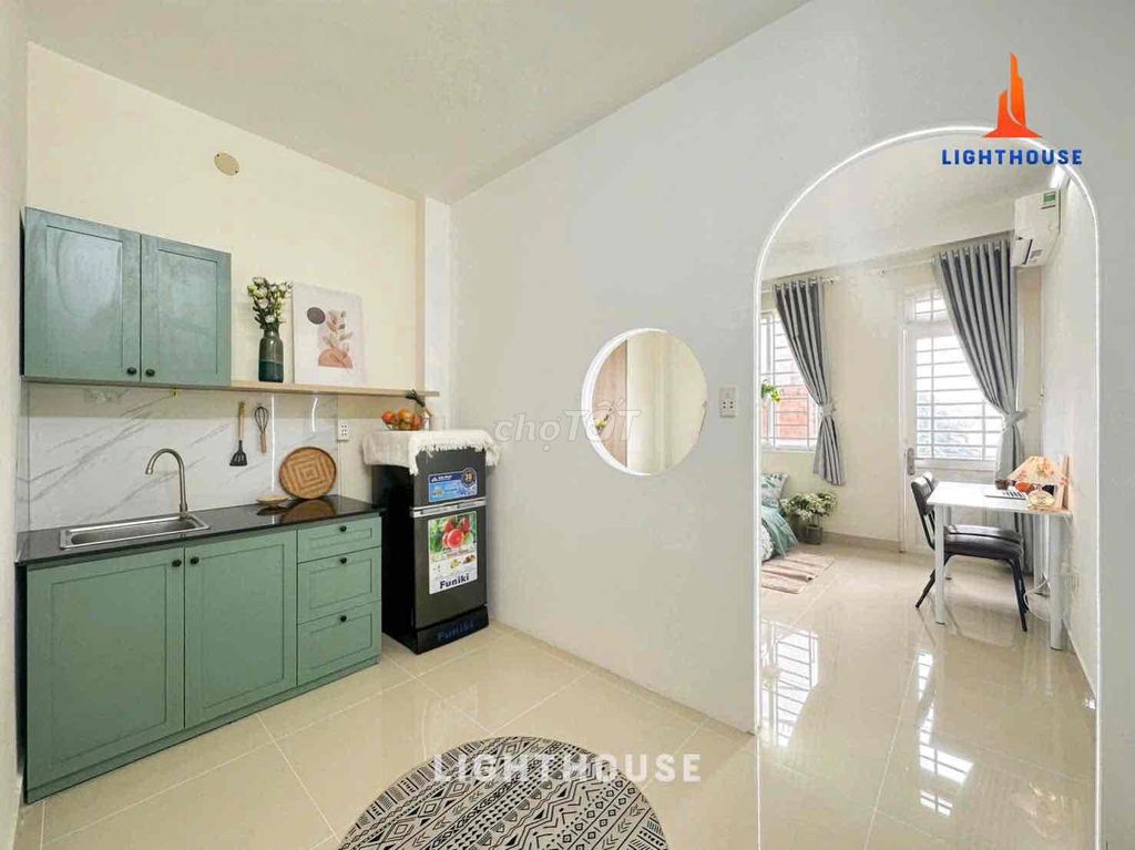 Căn Hộ 1PN Ban Công Full Nội Thất Gần Ngã Tư Hàng Xanh - Giá 6.9 Triệu