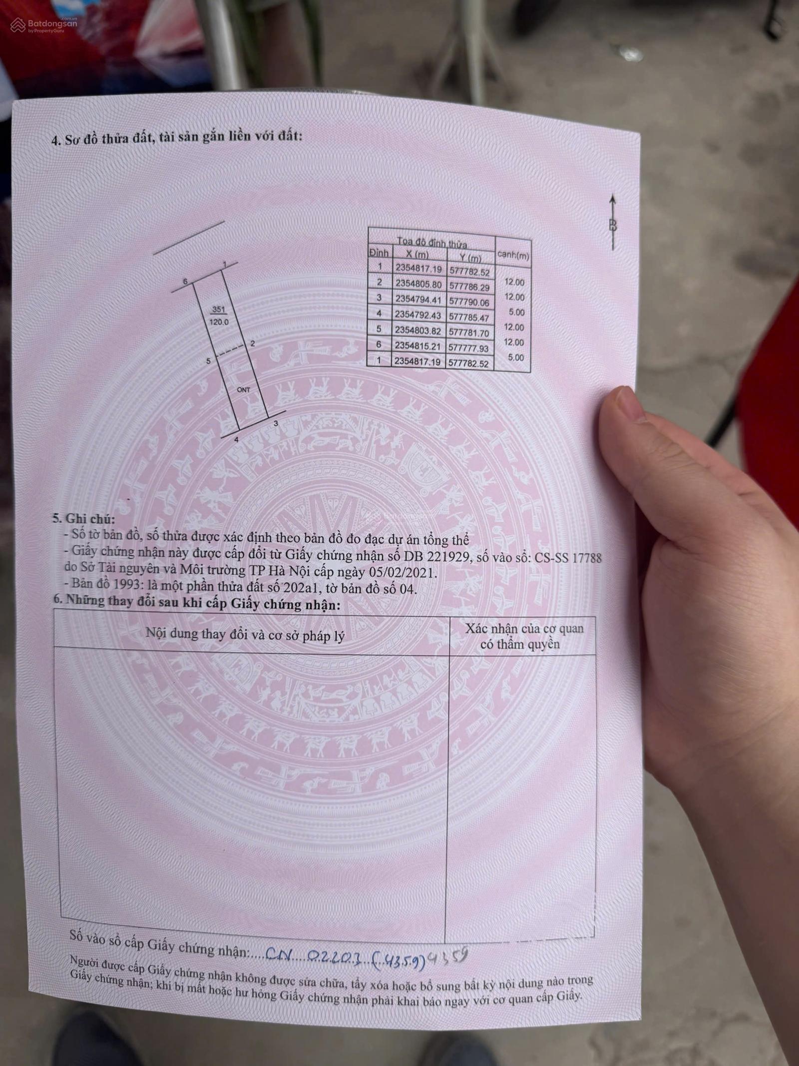 Đất thổ cư 120m² tại Thái Lai, Minh Trí, Sóc Sơn - Chính chủ sẵn sàng giao dịch!