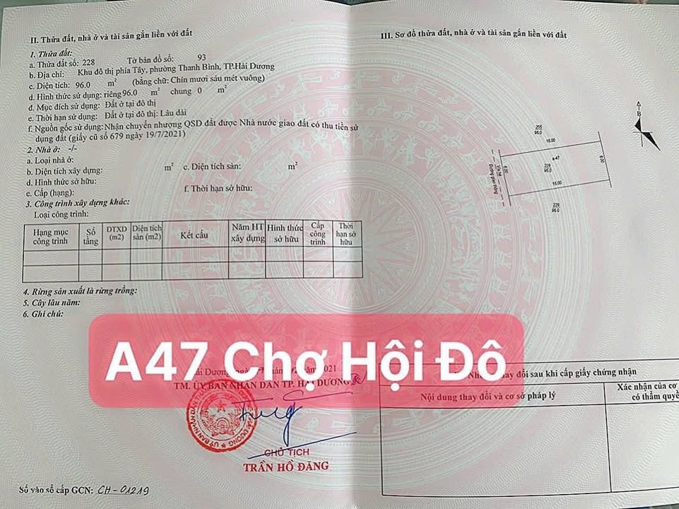 Đất mặt đường Phạm Văn Đồng, Hải Dương 96m² - Vị trí kinh doanh lý tưởng!