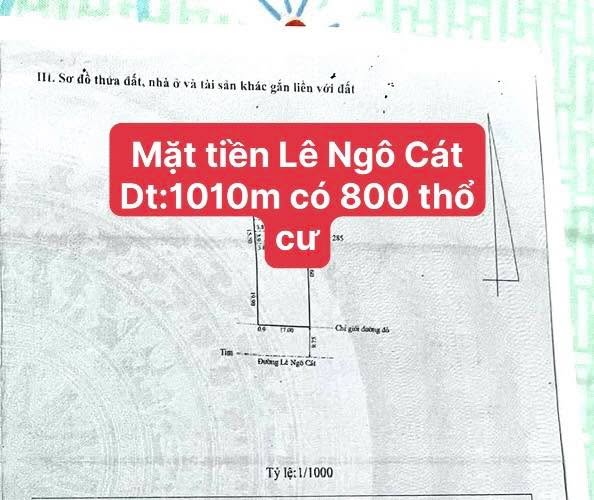 Đất nền mặt tiền Lê Ngô Cát 1010m² - Thích hợp kinh doanh đa dạng!