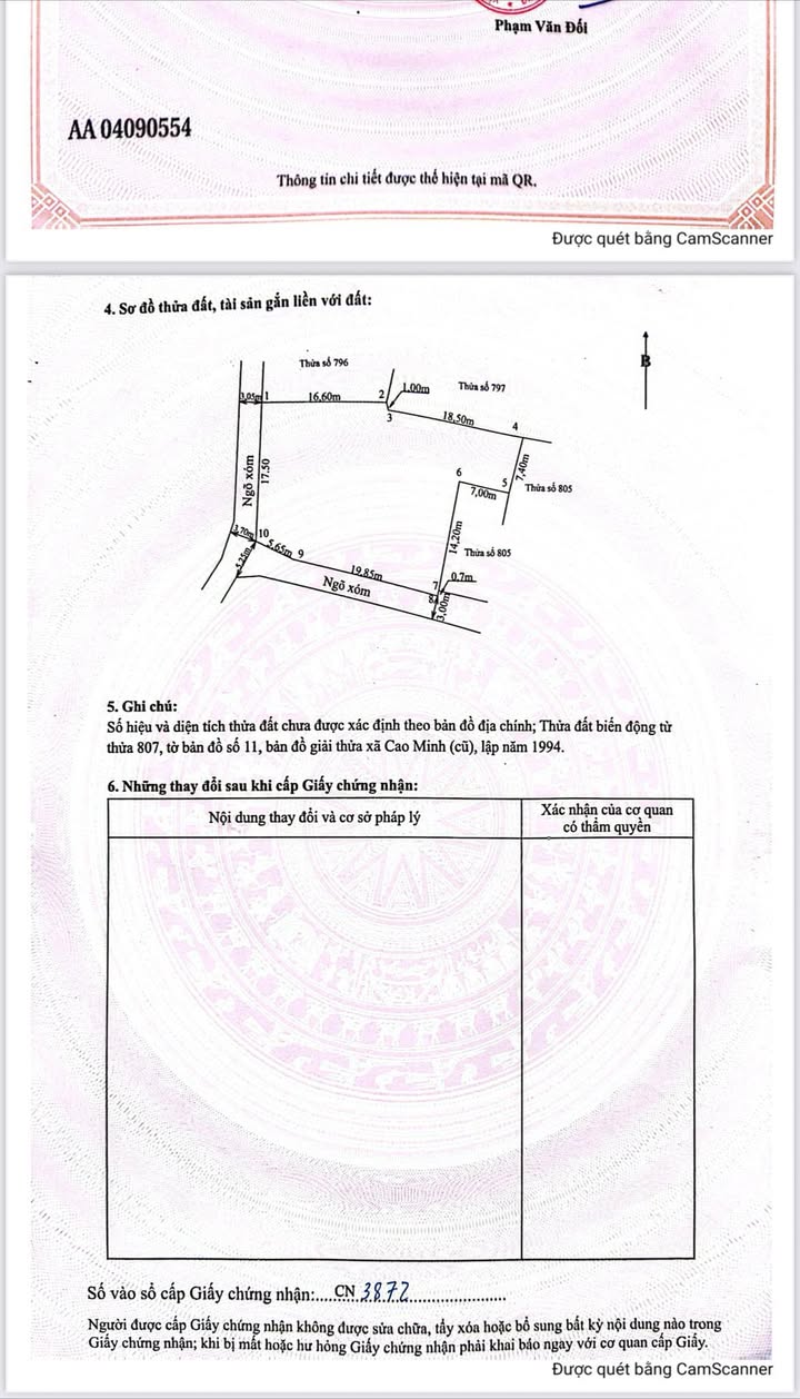 Đất thổ cư 600m² tại Cao Minh, Vĩnh Bảo - Giá thỏa thuận hấp dẫn!