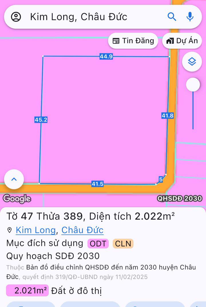 Đất nền Kim Long, Châu Đức 2000m² giá chỉ 3 tỷ - Cơ hội đầu tư tuyệt vời!